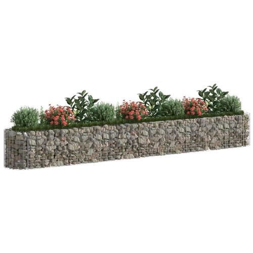 Gabion-højbed 400x50x50 cm galvaniseret jern