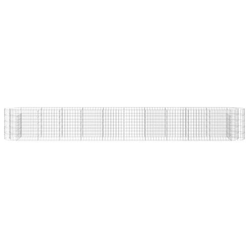 Gabion-højbed 400x50x50 cm galvaniseret jern