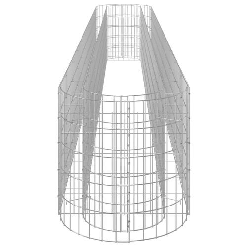 Gabion-højbed 400x50x50 cm galvaniseret jern