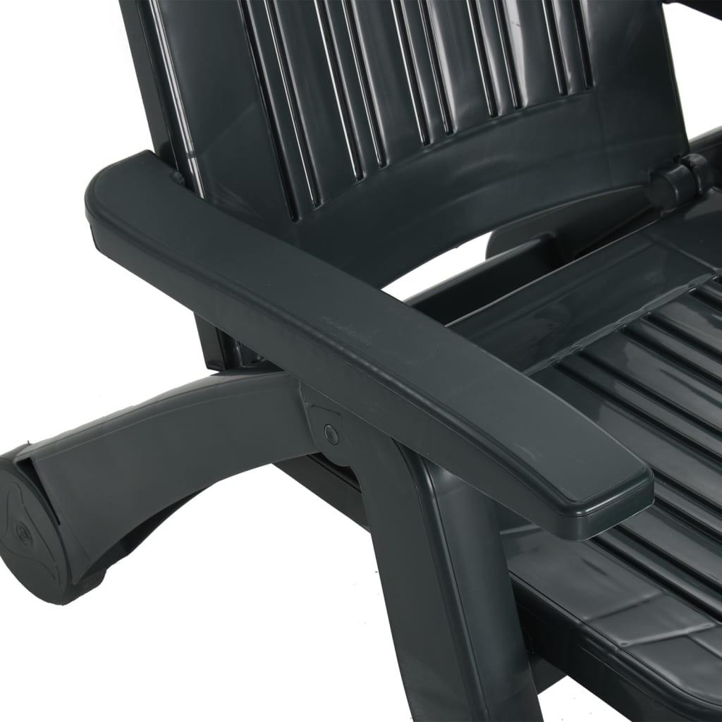 Foldbar liggesol polypropylen grøn