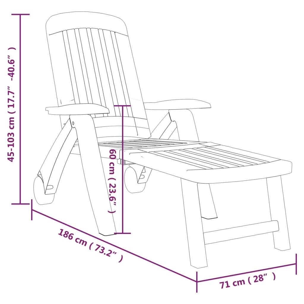Foldbar liggesol polypropylen grøn