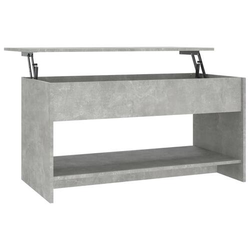 Sofabord 102x50x52,5 cm konstrueret træ betongrå