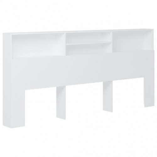 Sengegavl med opbevaring 220 x 19 x 101,5 cm - hvid