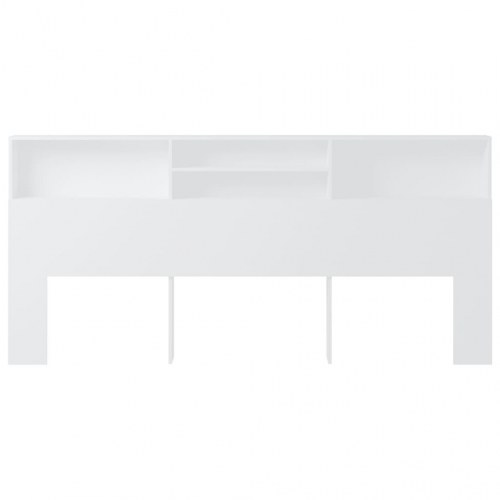 Sengegavl med opbevaring 220 x 19 x 101,5 cm - hvid