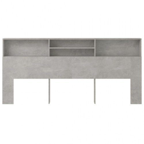 Sengegavl med opbevaring 220 x 19 x 101,5 cm - betongrå