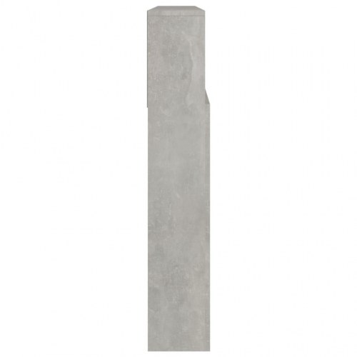 Sengegavl med opbevaring 220 x 19 x 101,5 cm - betongrå