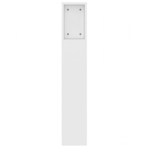 Sengegavl med opbevaring 140×18,5×104,5 cm - hvid