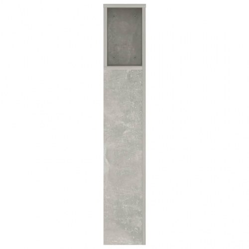 Sengegavl med opbevaring 140 × 18,5 × 104,5 cm - betongrå