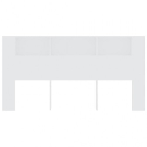 Sengegavl med opbevaring 200x18,5x104,5 cm hvid