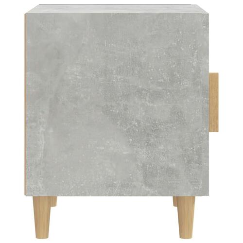 Sengebord konstrueret træ betongrå