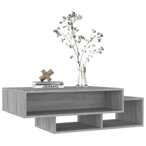 Sofabord 105x55x32 cm konstrueret træ grå sonoma-eg