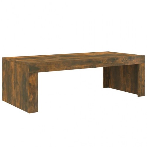 Sofabord 110x50x35 cm konstrueret træ røget egetræsfarve
