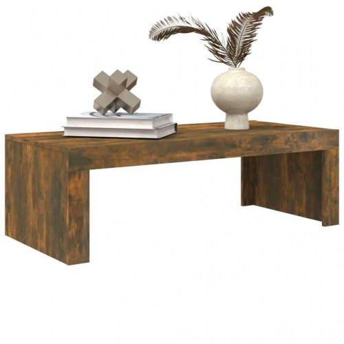Sofabord 110x50x35 cm konstrueret træ røget egetræsfarve