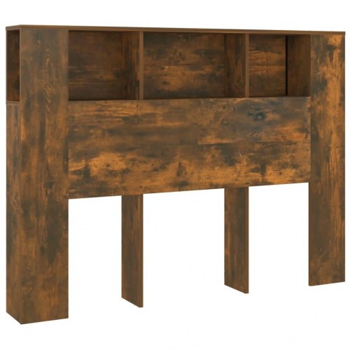 Sengegavl med opbevaring 140x18,5x104,5 cm - røget egetræsfarve