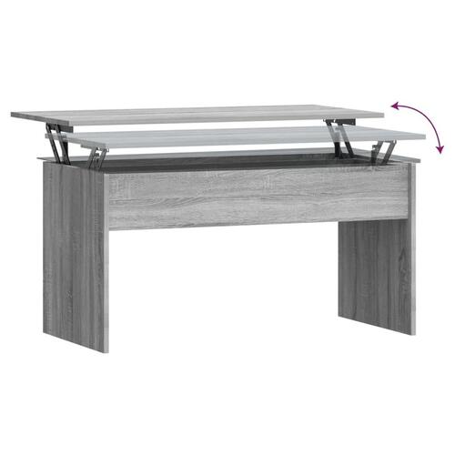 Sofabord 102x50,5x52,5 cm konstrueret træ grå sonoma-eg