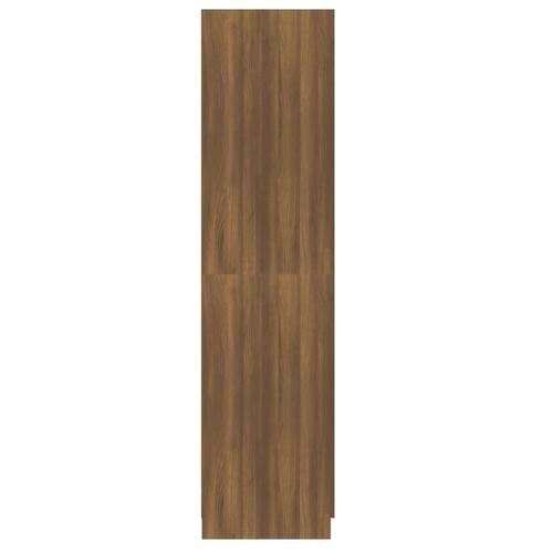 Klædeskab 90x52x200 cm konstrueret træ brun egetræsfarve