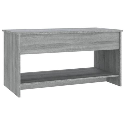 Sofabord 102x50x52,5 cm konstrueret træ grå sonoma-eg