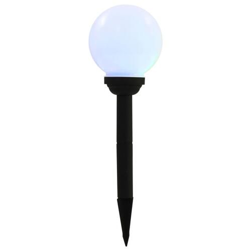 LED-solcellelamper 4 stk. 15 cm rund RGB-farver