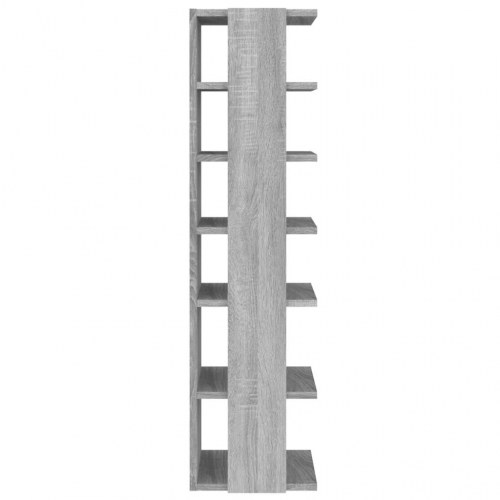 Skoreoler 2 stk. - 27,5 × 27 × 102 cm, konstrueret træ, grå sonoma-eg