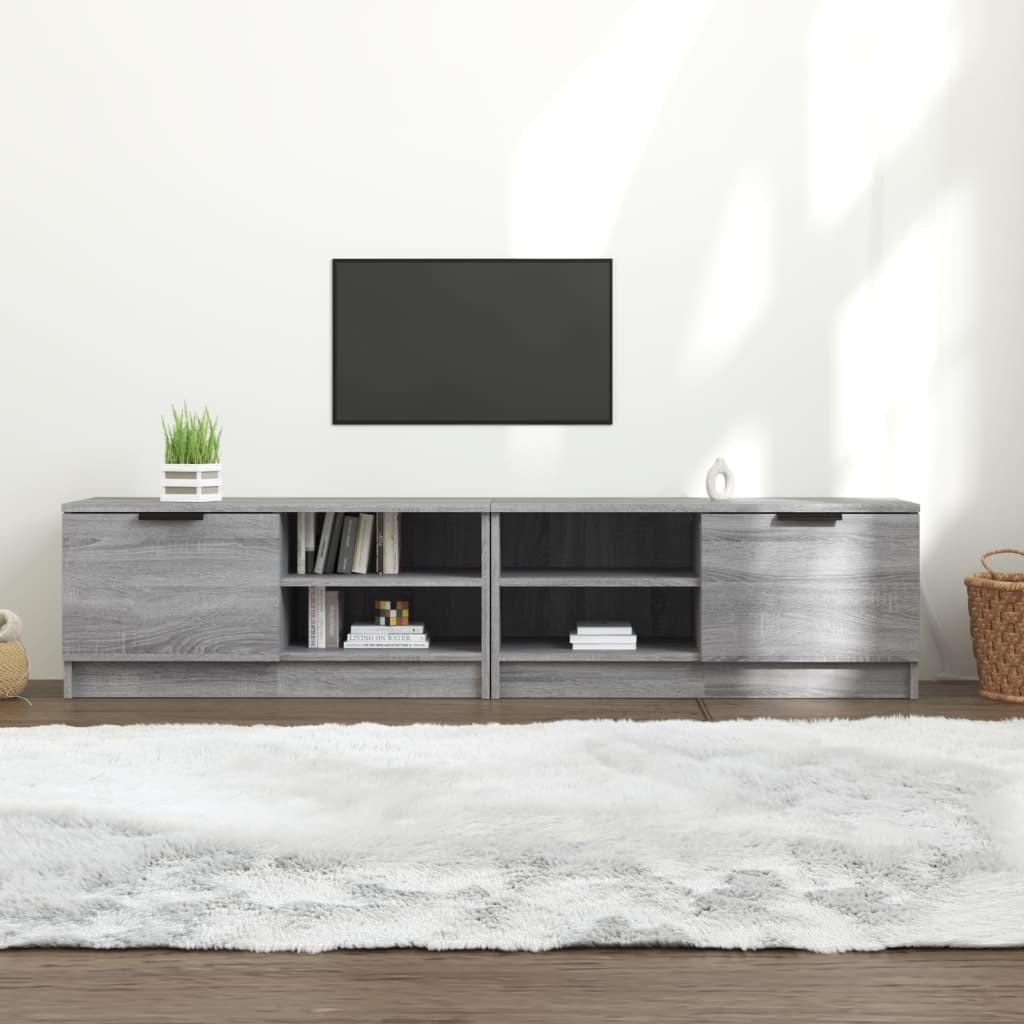 Tv-borde 2 stk. 80x35x36,5 cm konstrueret træ grå sonoma-eg billede