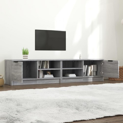 Tv-borde - sæt af 2 i grå sonoma-eg, 80×35×36,5 cm