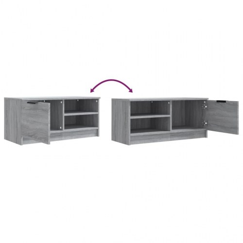 Tv-borde - sæt af 2 i grå sonoma-eg, 80×35×36,5 cm