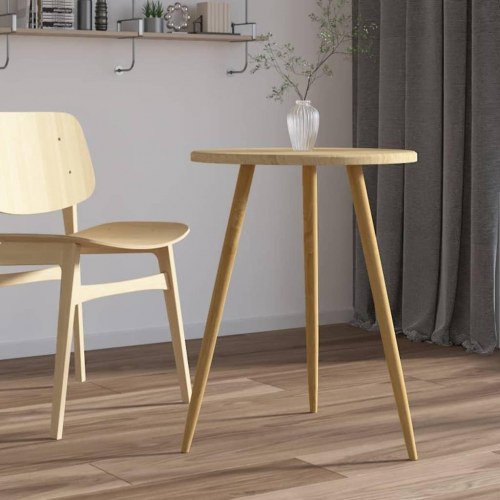 Bistrobord Ø60x76 cm MDF og jern lysebrun