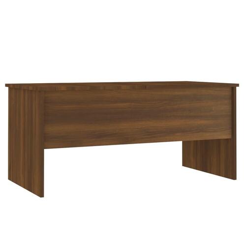 Sofabord 102x50,5x46,5 cm konstrueret træ brun egetræsfarve