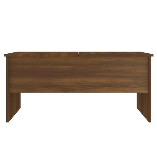 Sofabord 102x50,5x46,5 cm konstrueret træ brun egetræsfarve