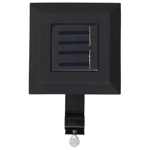 LED-solcellelamper 6 stk. 12 cm firkantet sort
