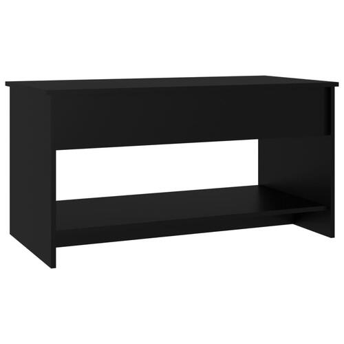 Sofabord 102x50x52,5 cm konstrueret træ sort
