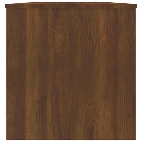 Sofabord 102x50x52,5 cm konstrueret træ brun egetræsfarve