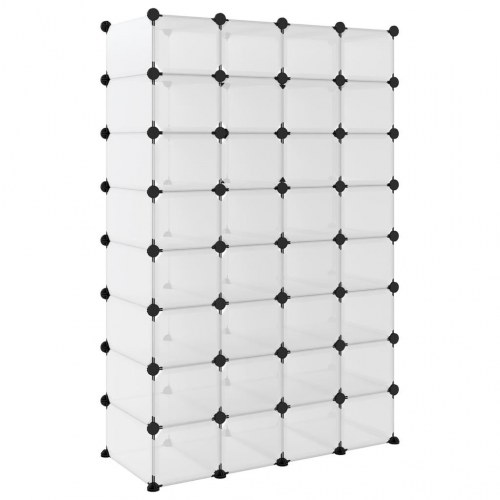 Skoreol 93 × 36,5 × 140 cm - PP, transparent, modulært skostativ