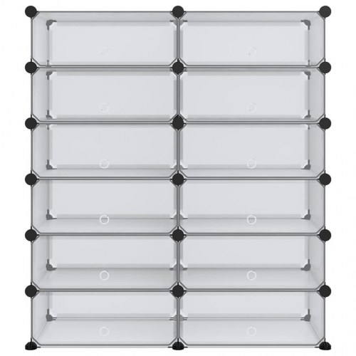 Skoreol 94,5 × 36,5 × 106 cm i PP - transparent, modulært skostativ