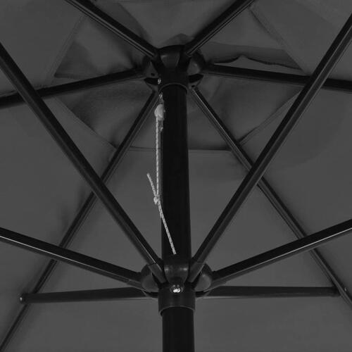 Udendørs parasol med metalstang 300 cm antracitgrå