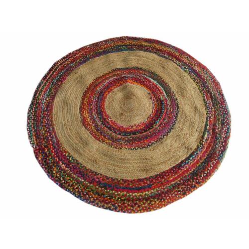 Tæppe Polyester Bomuld Multifarvet Jute (160 x 160 x 0,7 cm)