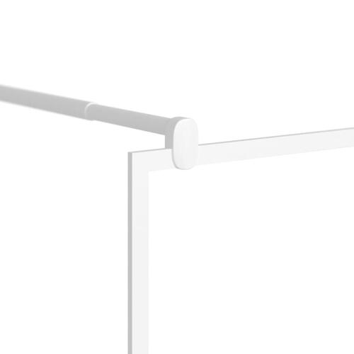 Brusevæg 90x195 cm sikkerhedsglas hvid