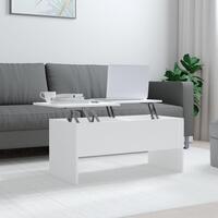 Sofabord 102x50,5x46,5 cm konstrueret træ hvid