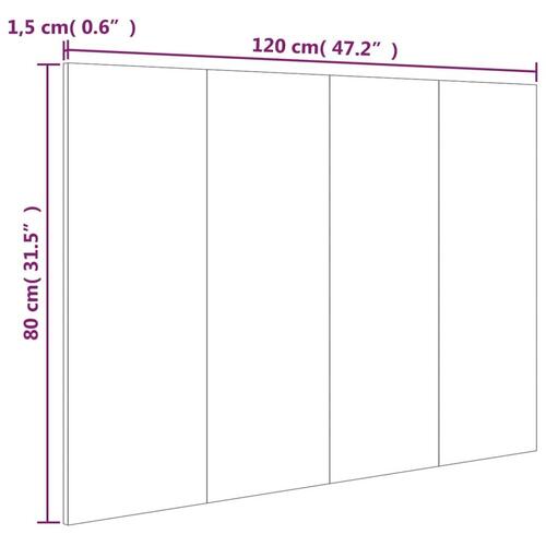 Sengegærde 120x1,5x80 cm konstrueret træ sort