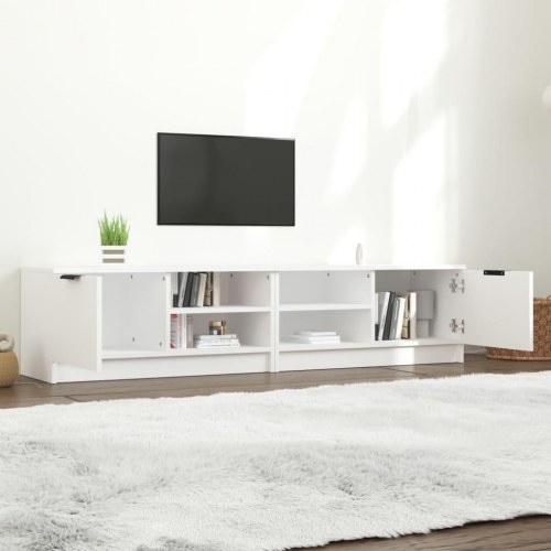 TV-borde sæt af 2 - 80×35×36,5 cm i hvidt konstrueret træ