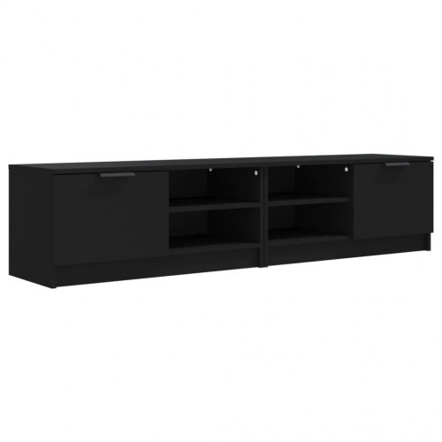 Tv-borde, 2 stk. i sort konstrueret træ - 80×35×36,5 cm