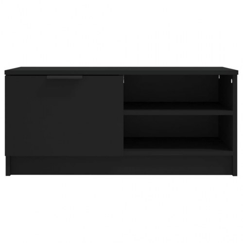 Tv-borde, 2 stk. i sort konstrueret træ - 80×35×36,5 cm