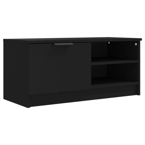 Tv-borde, 2 stk. i sort konstrueret træ - 80×35×36,5 cm