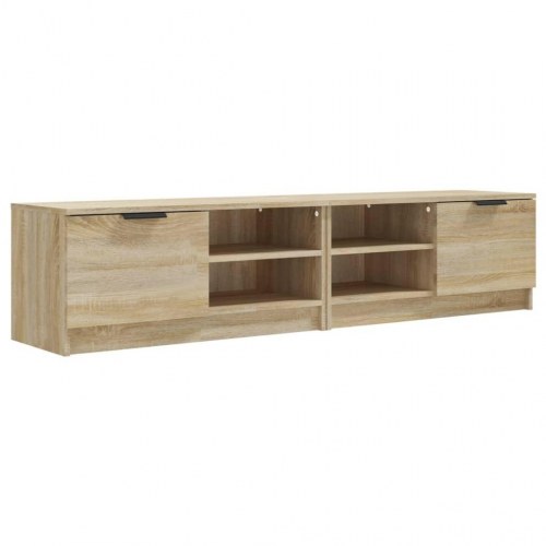 Tv-borde 2 stk. - 80 × 35 × 36,5 cm i konstrueret træ, sonoma-eg