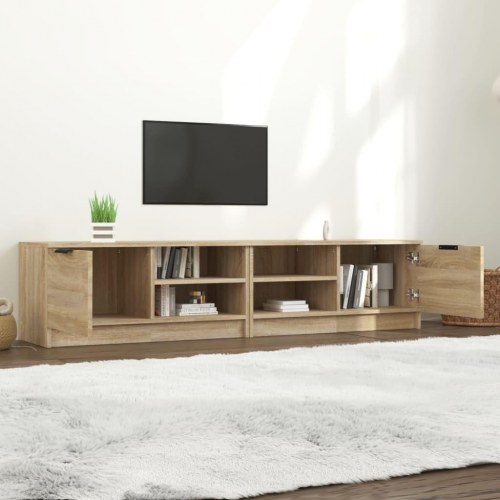 Tv-borde 2 stk. - 80 × 35 × 36,5 cm i konstrueret træ, sonoma-eg