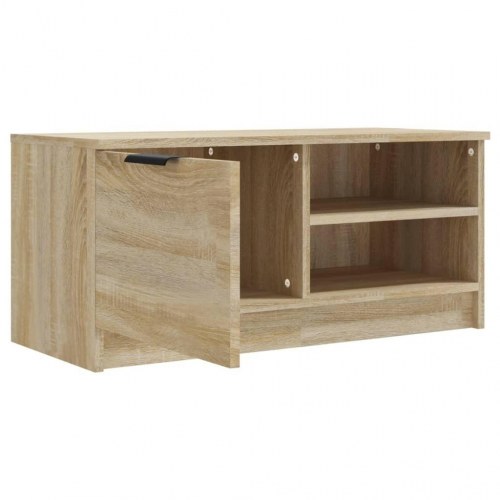 Tv-borde 2 stk. - 80 × 35 × 36,5 cm i konstrueret træ, sonoma-eg