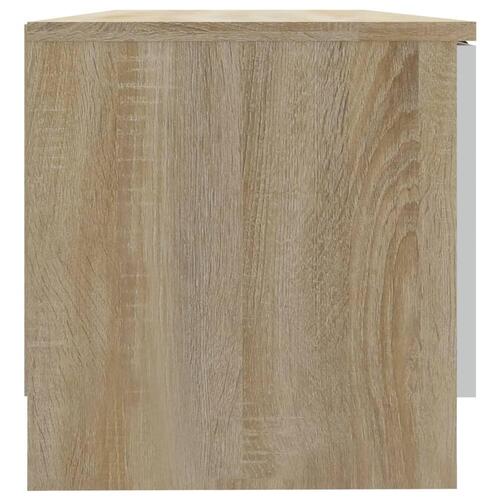 Tv-borde 2 stk. 80x35x36,5 cm konstrueret træ hvid og sonoma-eg