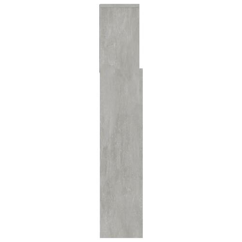 Sengegavl med opbevaring 120x19x103,5 cm betongrå