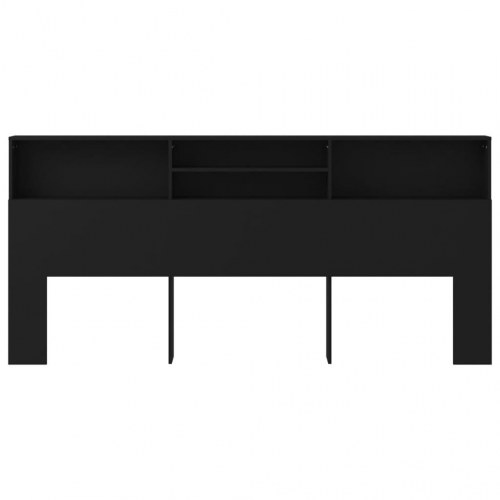 Sengegavl med opbevaring 220 x 19 x 101,5 cm - sort