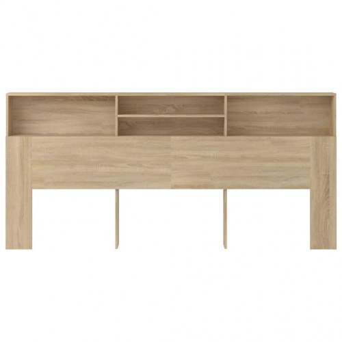 Sengegavl med opbevaring 220×19×103,5 cm - sonoma-eg
